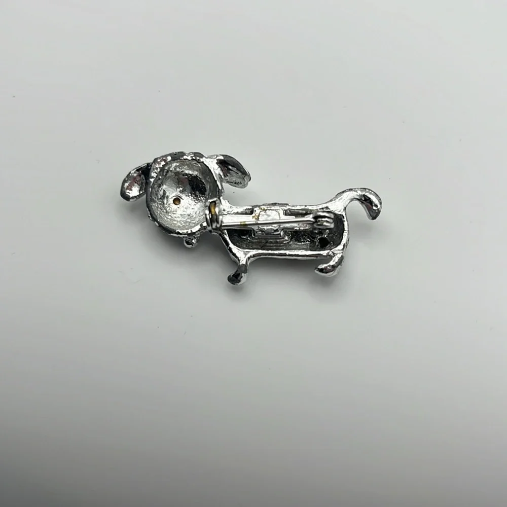 Vintage Rhinestone Donkey Elephant Penguin Dog & Bee (Signed Kramer) Brooch lot - Picture 9 of 11